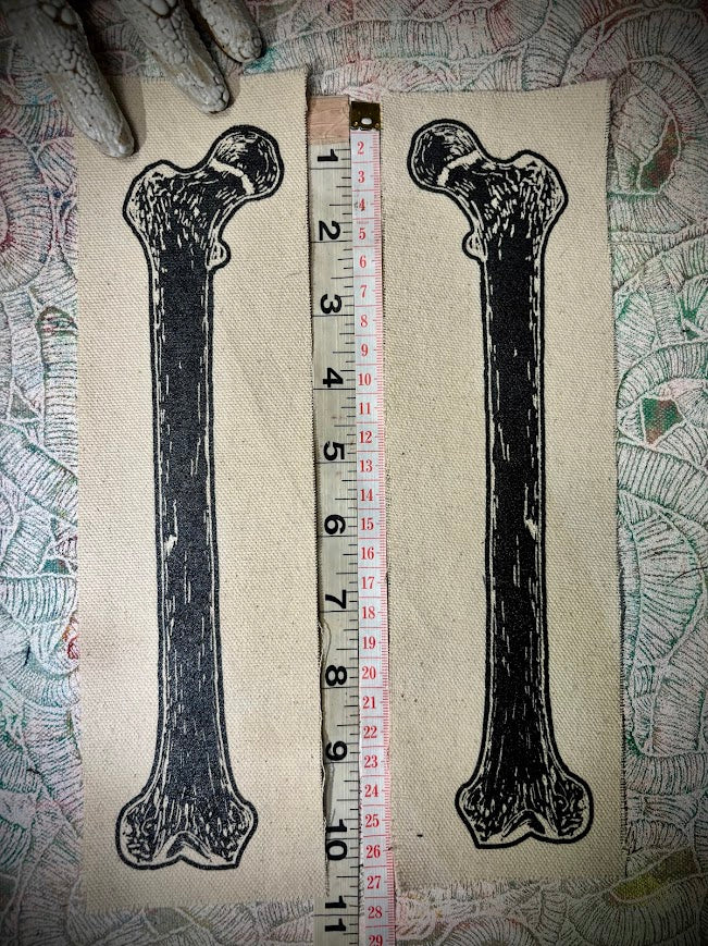 Large human femur bone sew on patch