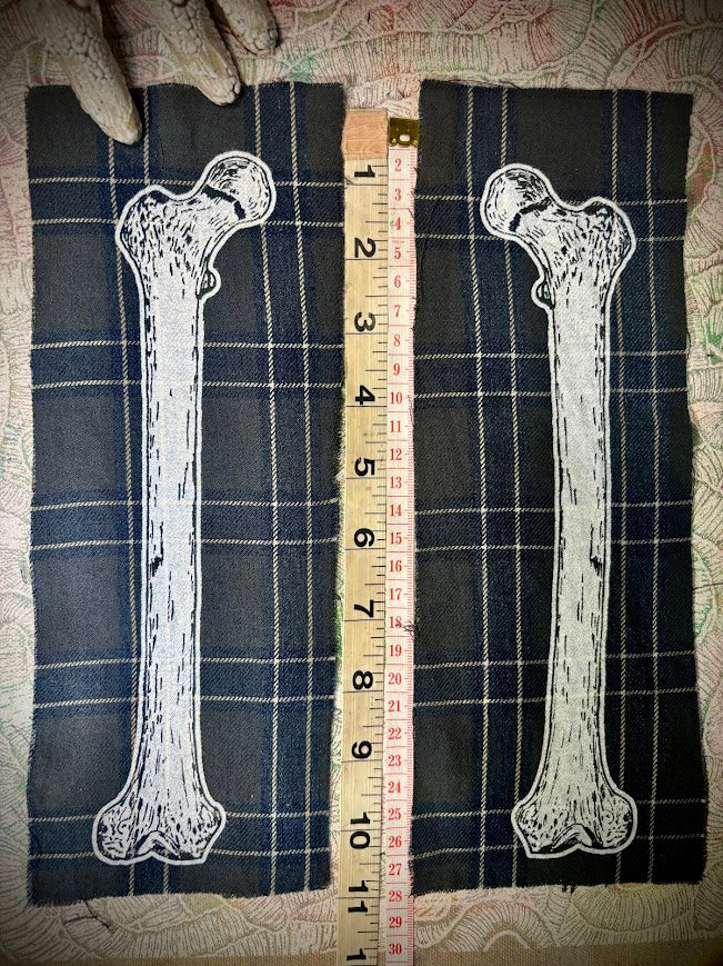 Large human femur bone sew on patch