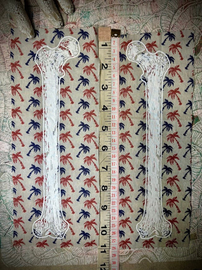 Large human femur bone sew on patch