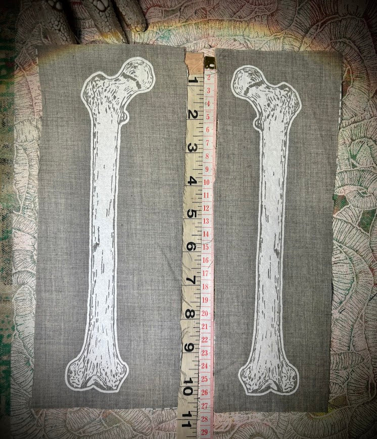 Large human femur bone sew on patch