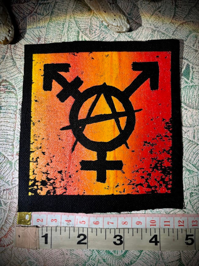 Trans-anarchy sew on patch