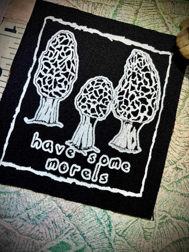 Have some Morels, morel mushroom sew on patch