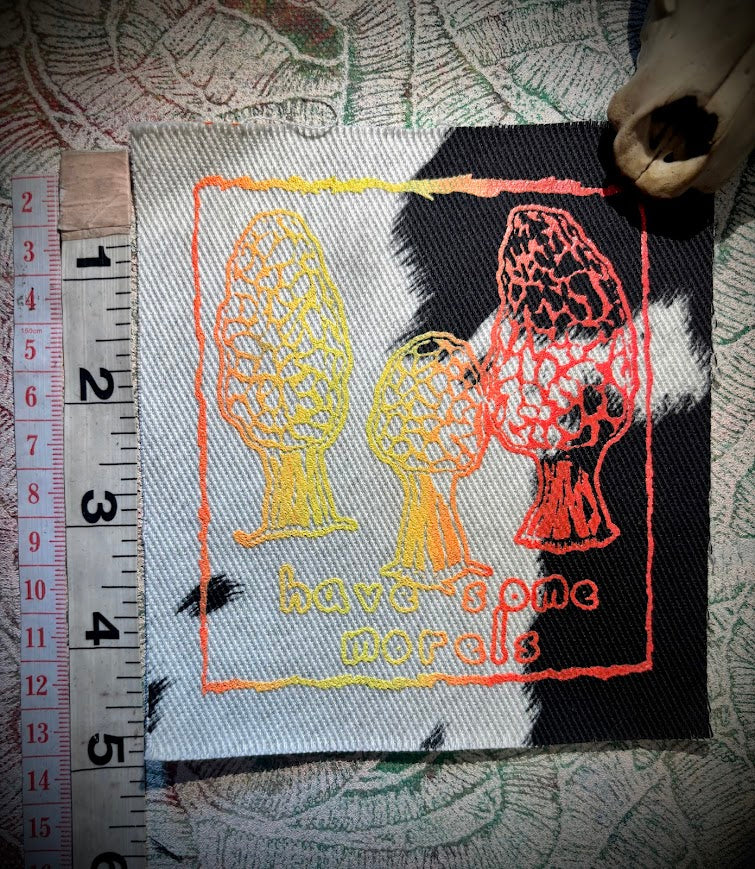Have some Morels, morel mushroom sew on patch