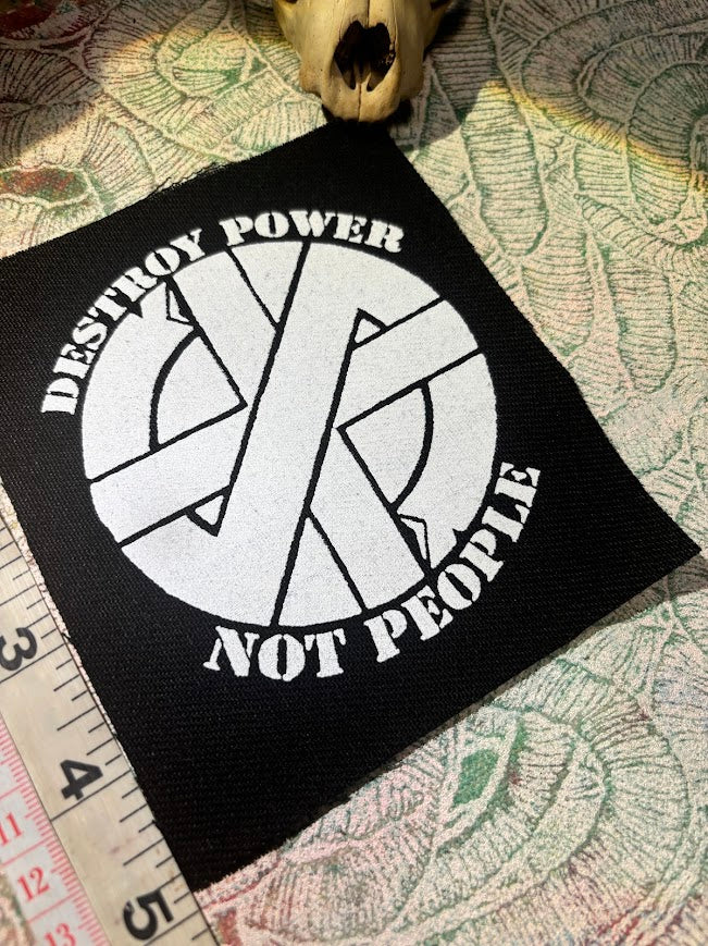 Crass destroy power not people patch.