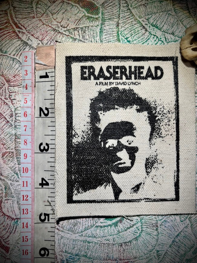 Eraserhead, David Lynch sew on patch