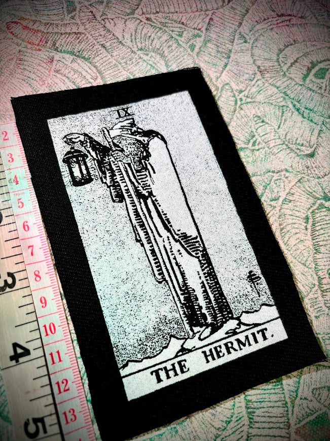 The Hermit tarot card sew on patch