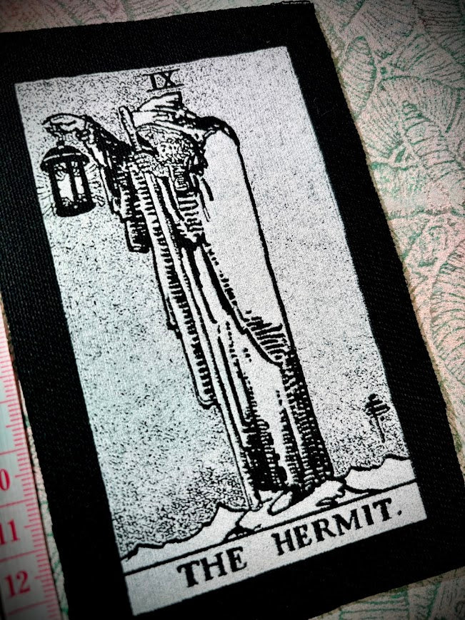 The Hermit tarot card sew on patch