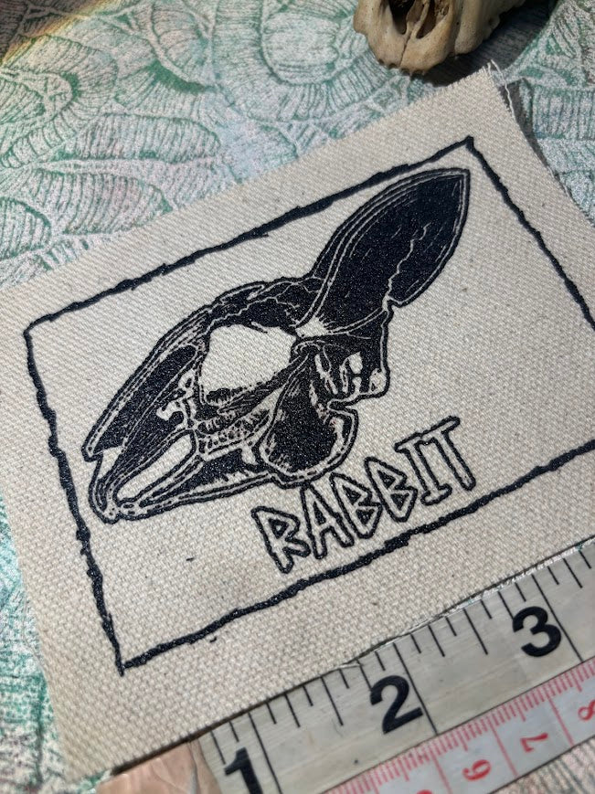 Rabbit skull patch.