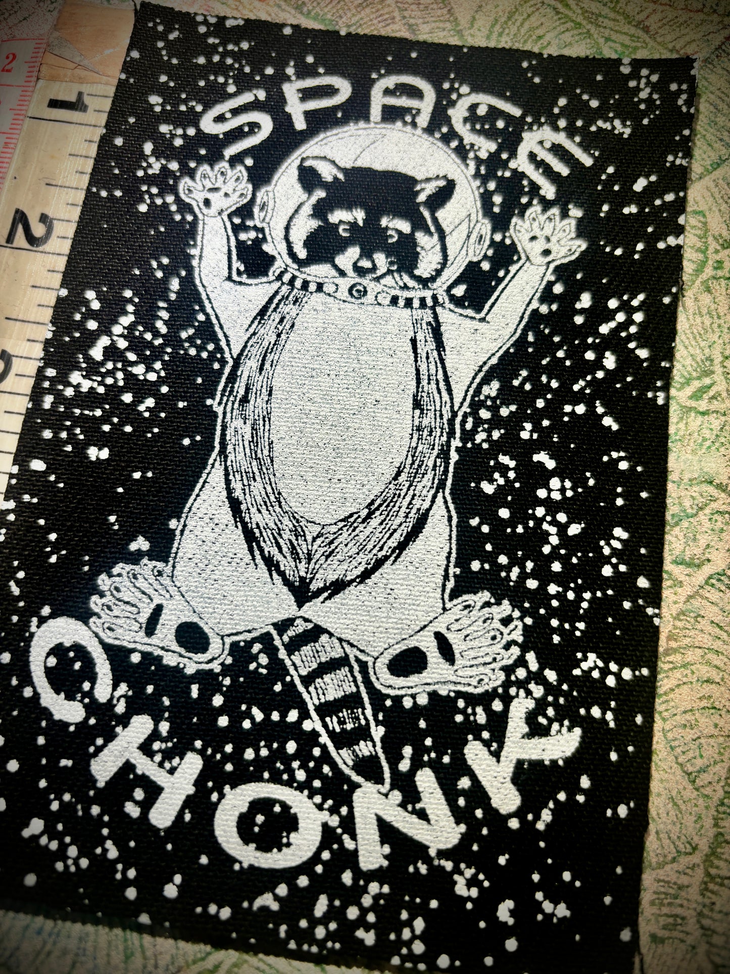 Space Chonk, Raccoon space traveler patch.