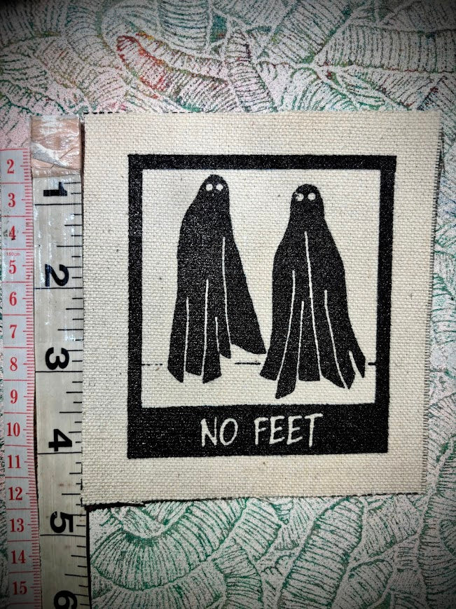 No Feet, sew on patch, from Beetlejuice