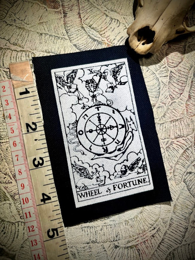 Wheel of Fortune tarot card patch.