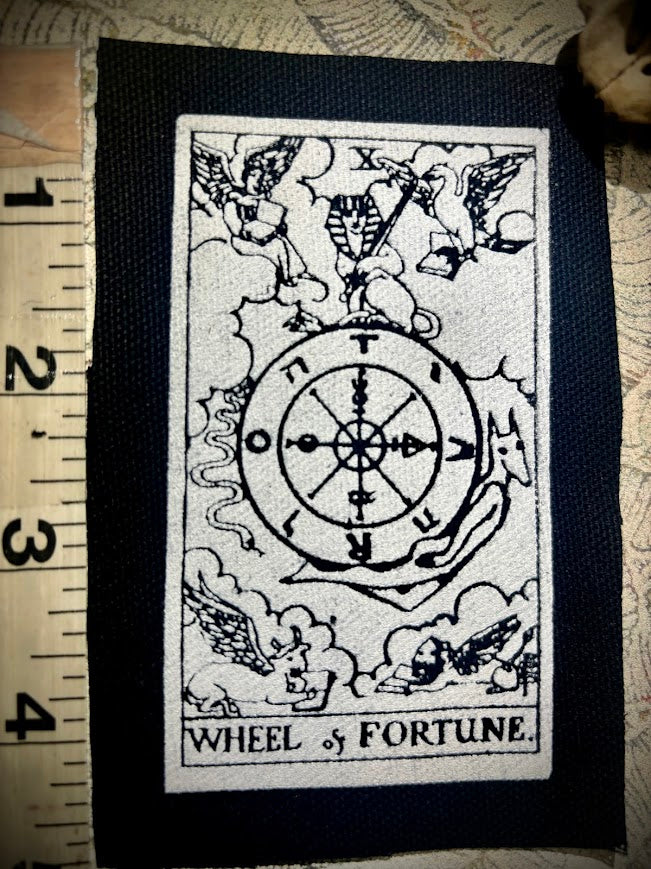 Wheel of Fortune tarot card patch.