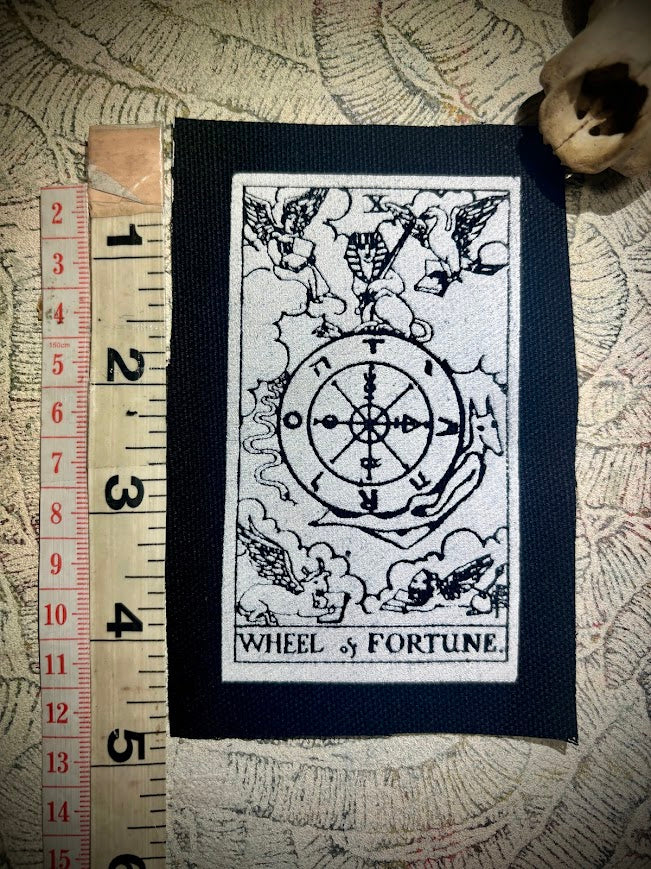 Wheel of Fortune tarot card patch.