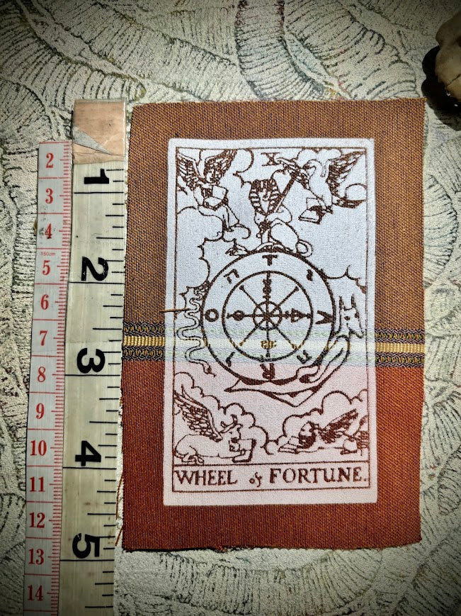Wheel of Fortune tarot card sew on patch