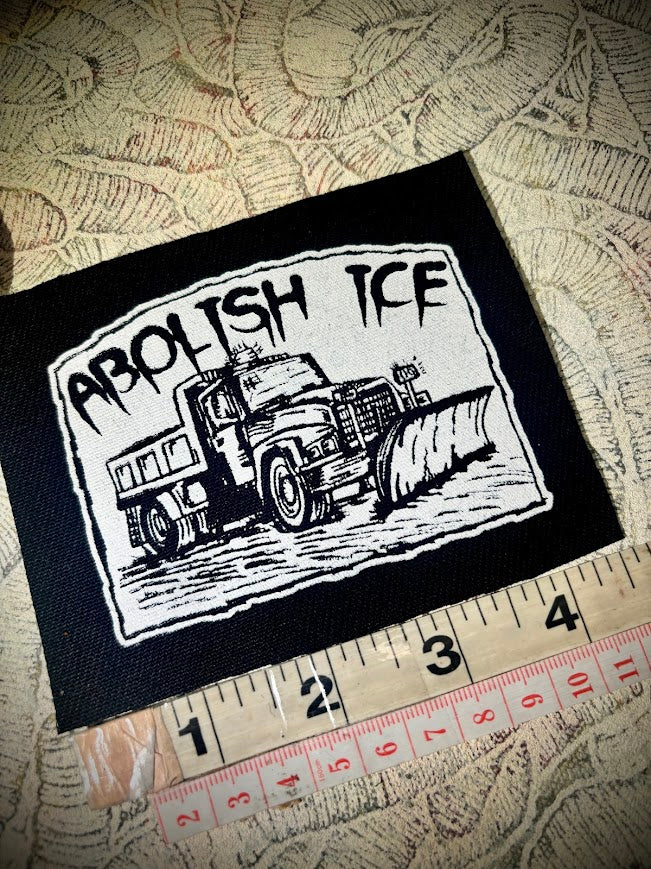 Snowplow that can Abolish ICE sew on patch