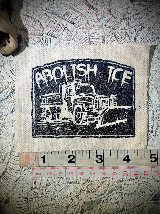 Snowplow that can Abolish ICE patch.