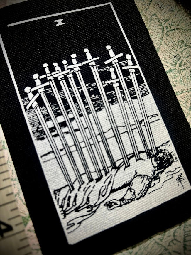Ten of swords tarot patch.
