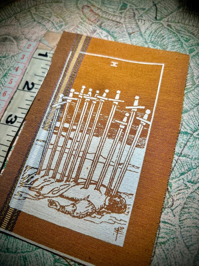 Ten of swords tarot sew on patch