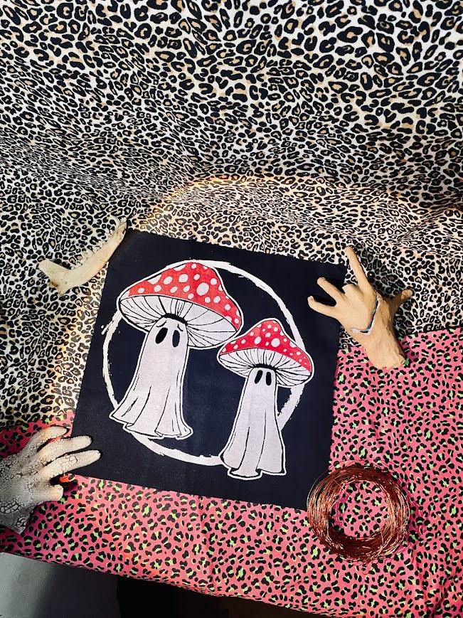 Mushroom ghosts back patch.