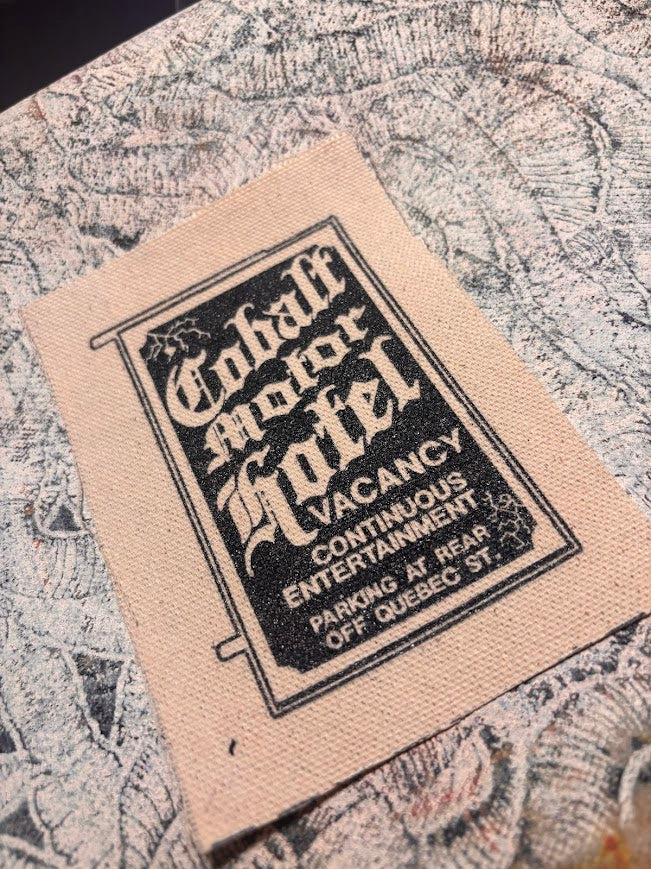 Cobalt Motor Hotel sew on patch, From East Van