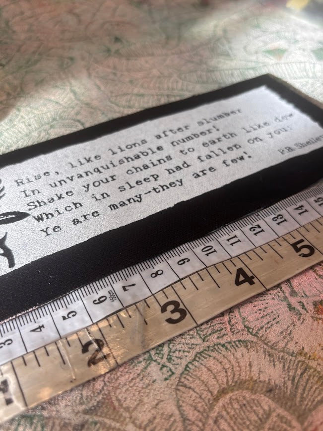 The Masque of Anarchy poem patch.