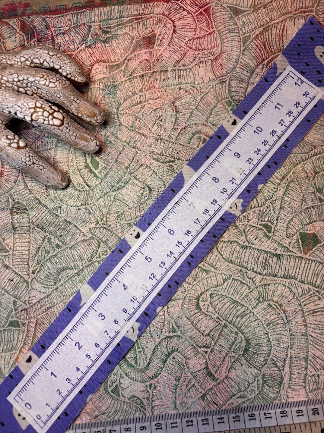 Accurate ruler sew on patch