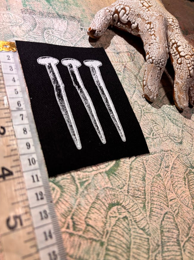 Three Coffin nails sew on patch