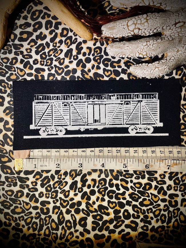 Old boxcar sew on patch.