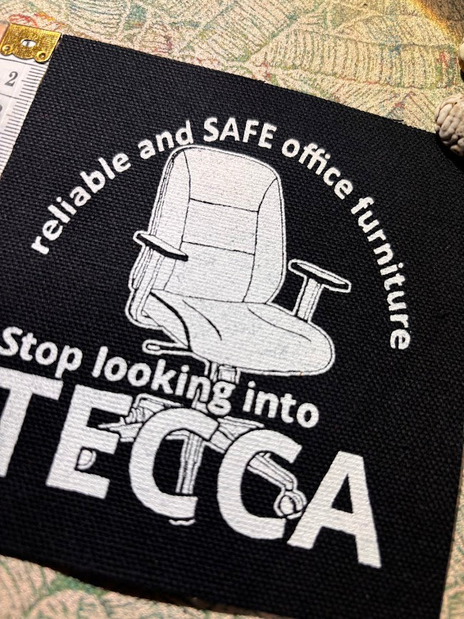 Tecca chairs sew on punk patch