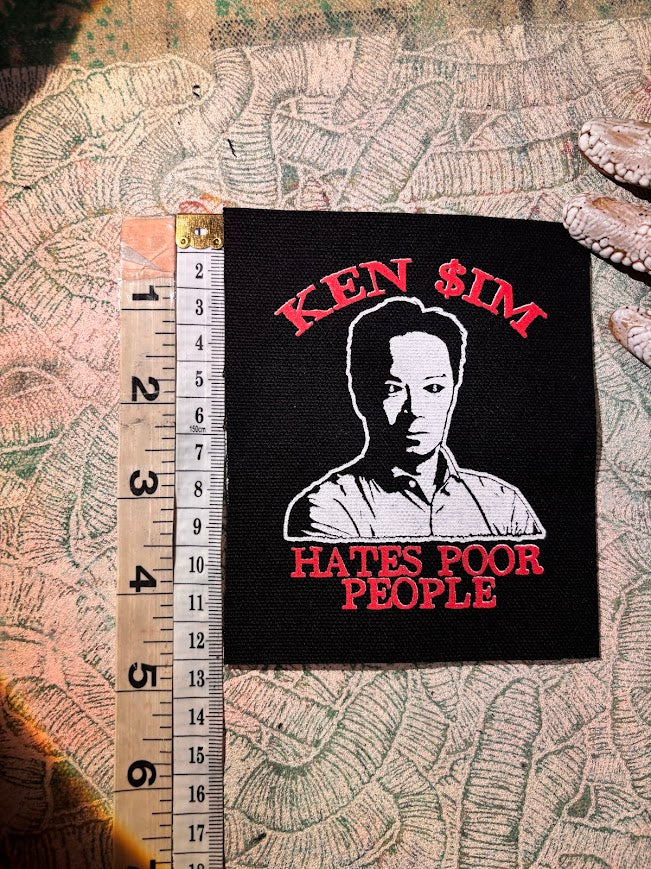 Ken Sim hates poor people patch.