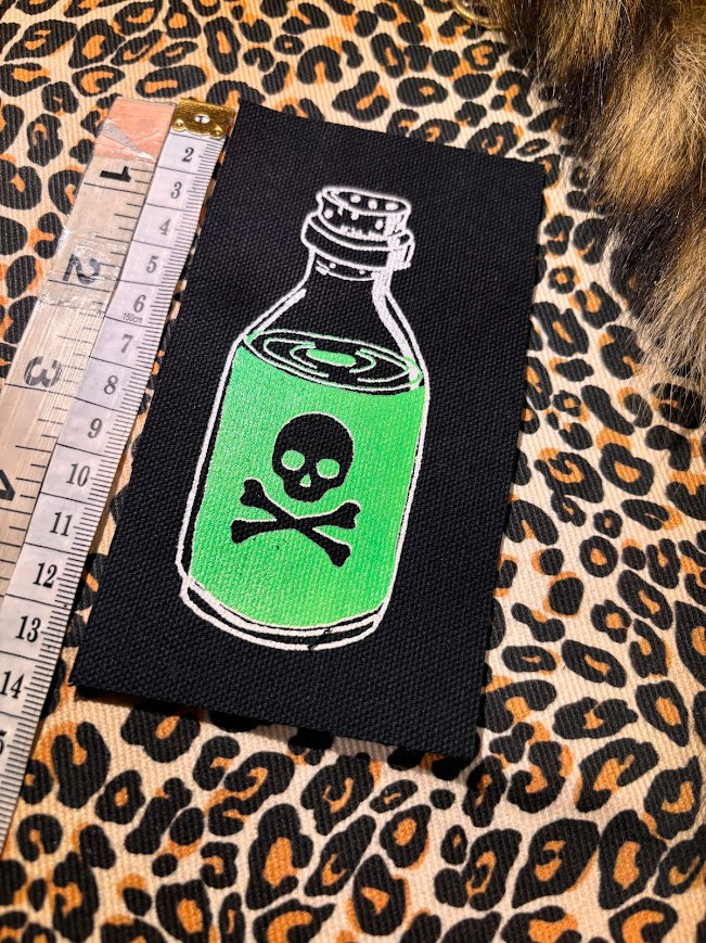 Little bottle of poison sew on patch