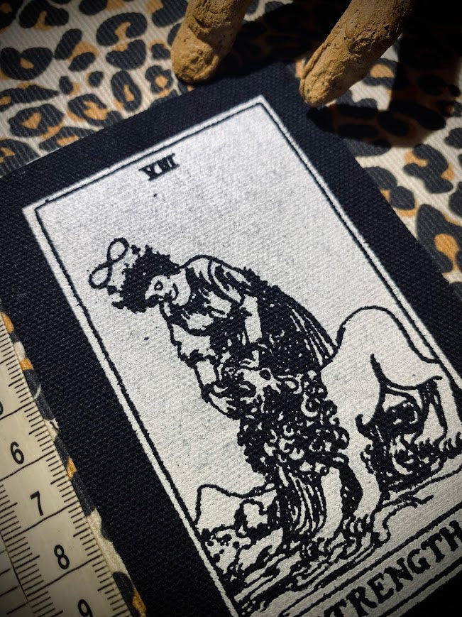 Strength tarot card sew on patch