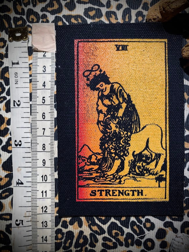 Strength tarot card sew on patch