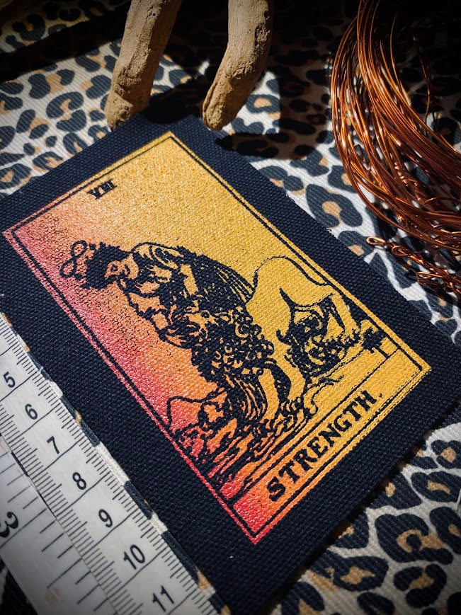 Strength tarot card sew on patch