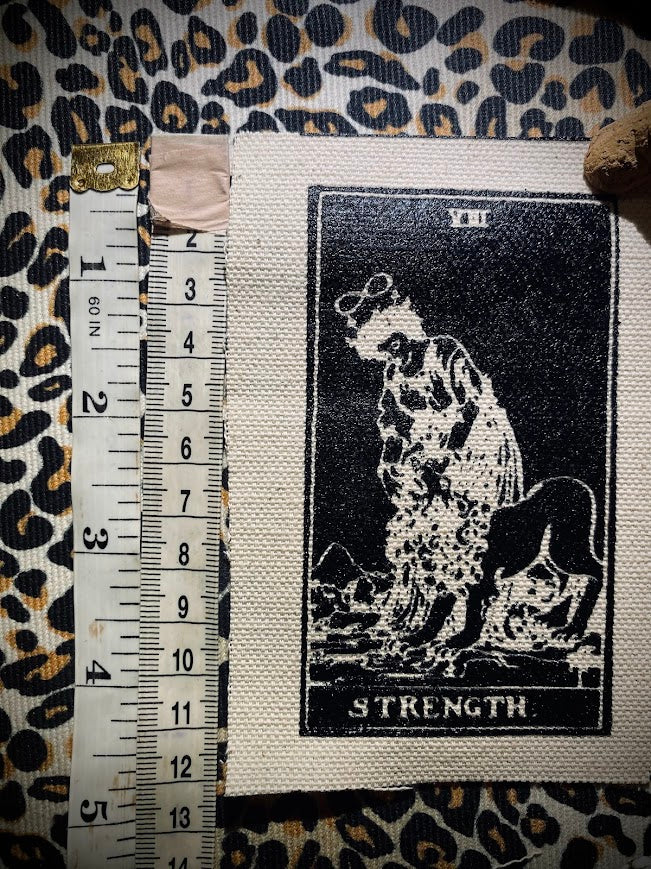 Strength tarot card sew on patch