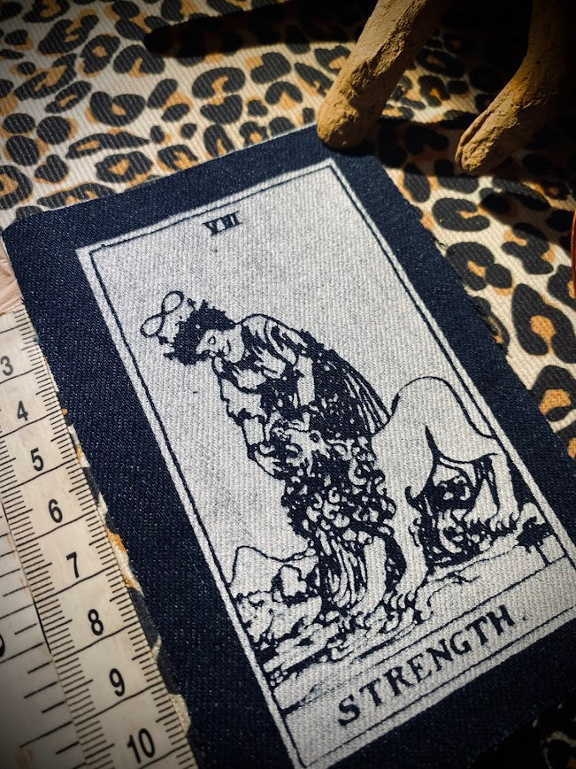 Strength tarot card sew on patch