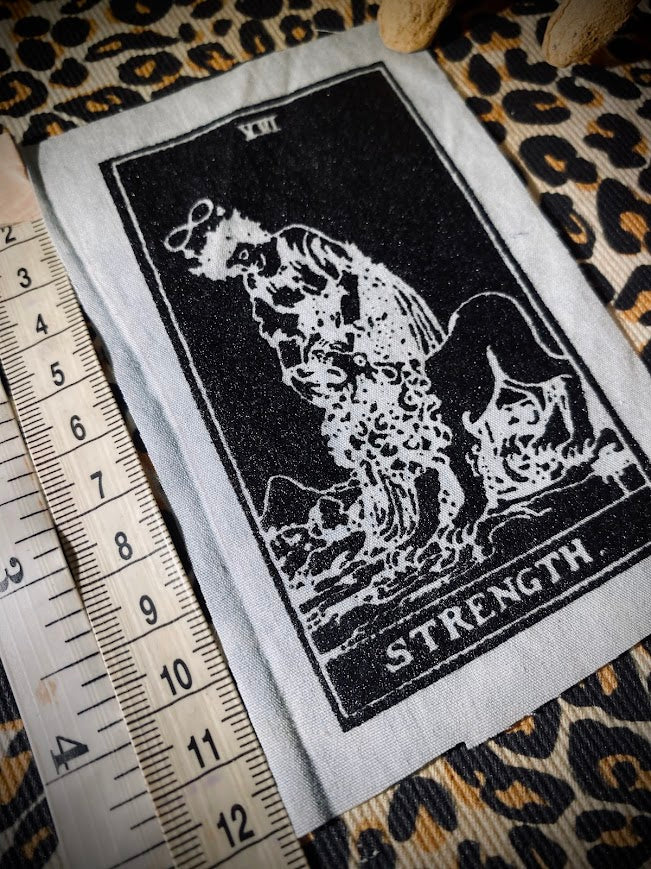 Strength tarot card sew on patch