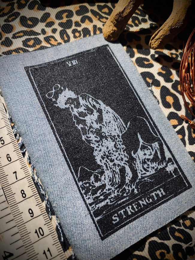 Strength tarot card sew on patch