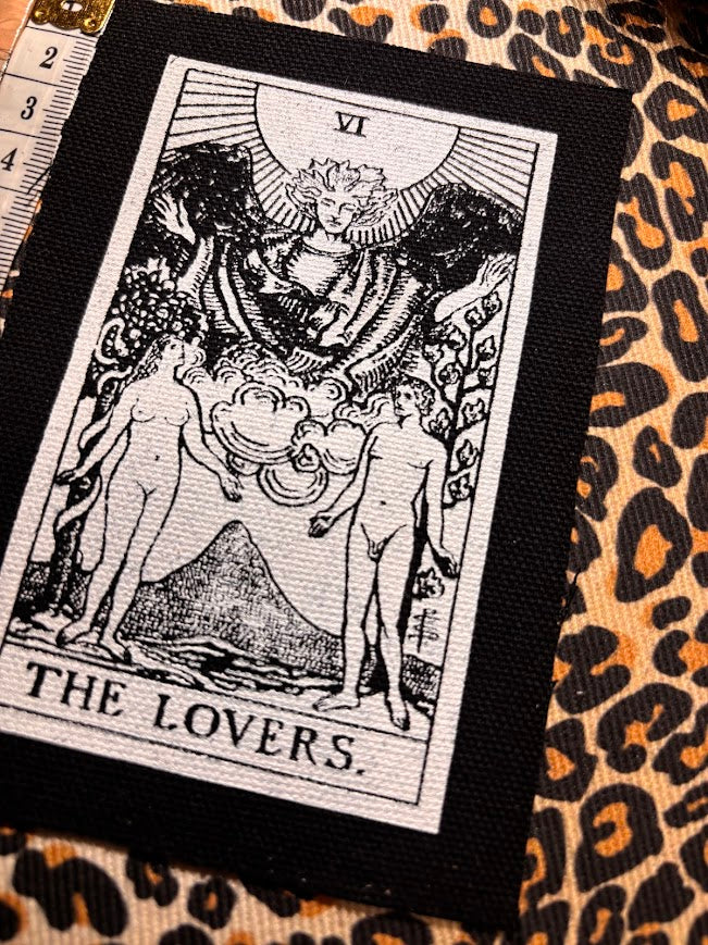 The Lovers tarot card sew on patch