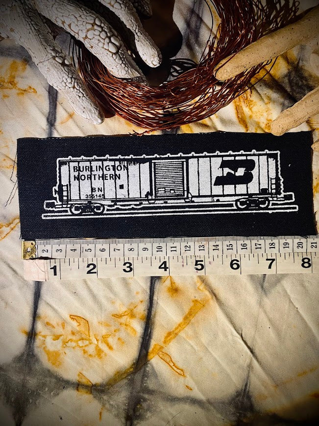 Burlington Northern boxcar patch.