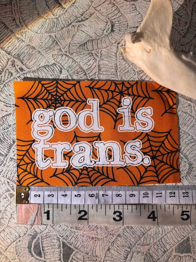 God is Trans sew on patch