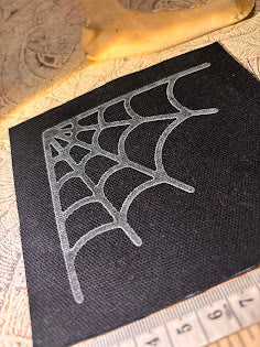 Spider Web corner sew on patch