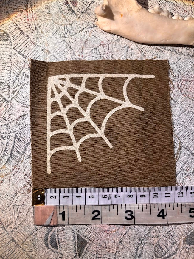Spider Web corner sew on patch