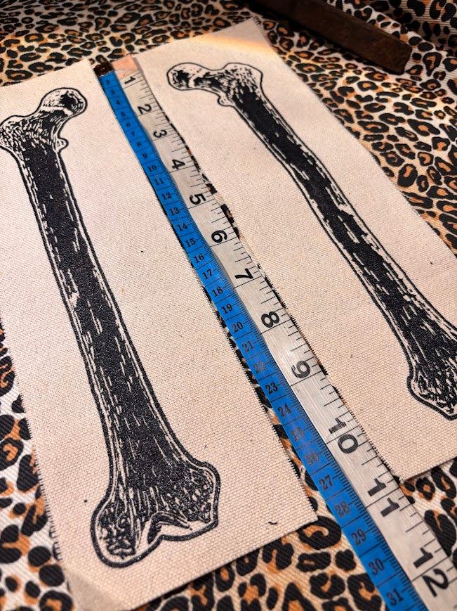 Large human femur bone sew on patch