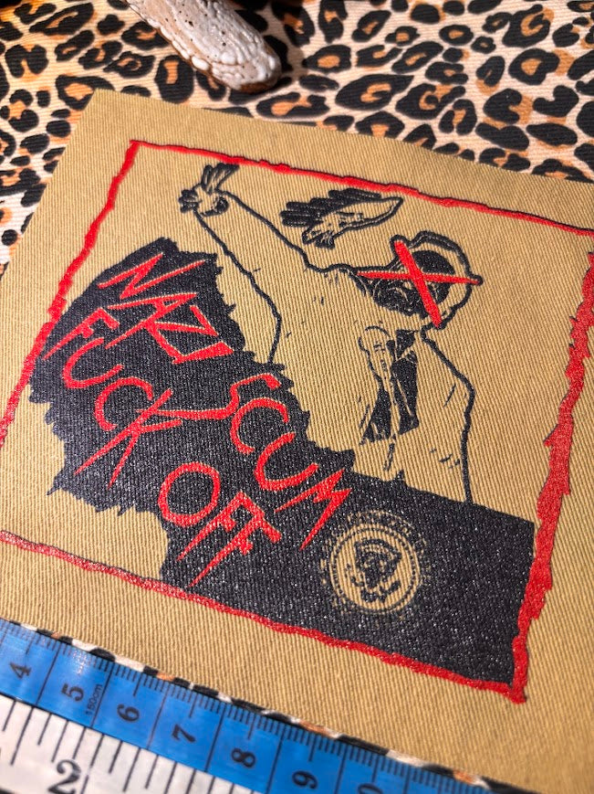 Fuck off Nazi scum patch feat. Elon Musk