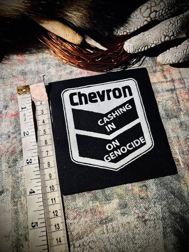 Chevron: cashing in on genocide patch.