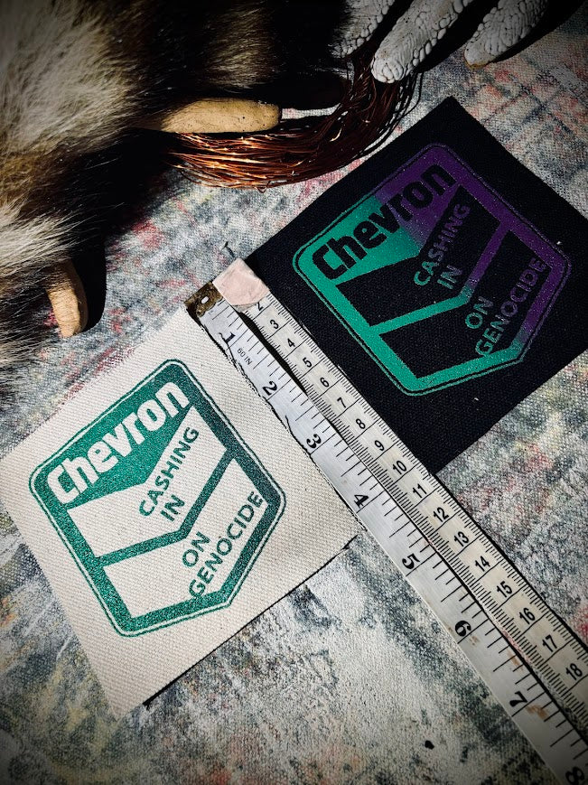 Chevron: cashing in on genocide patch.