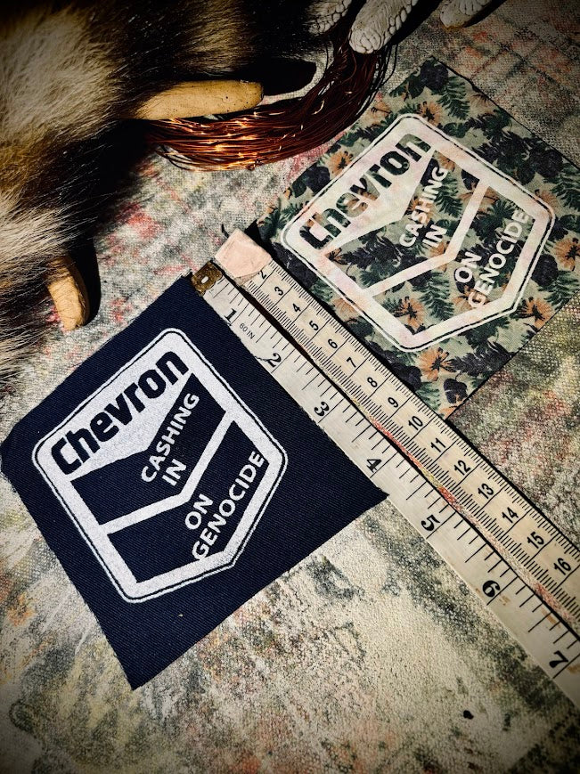 Chevron: cashing in on genocide patch.