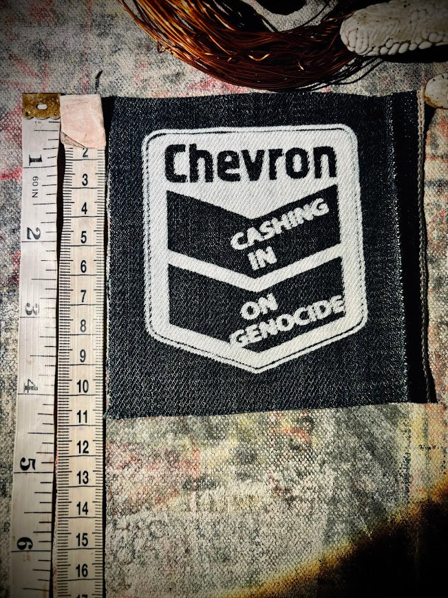 Chevron: cashing in on genocide patch.