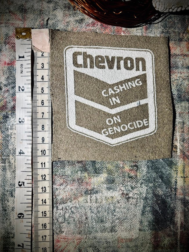 Chevron: cashing in on genocide patch.